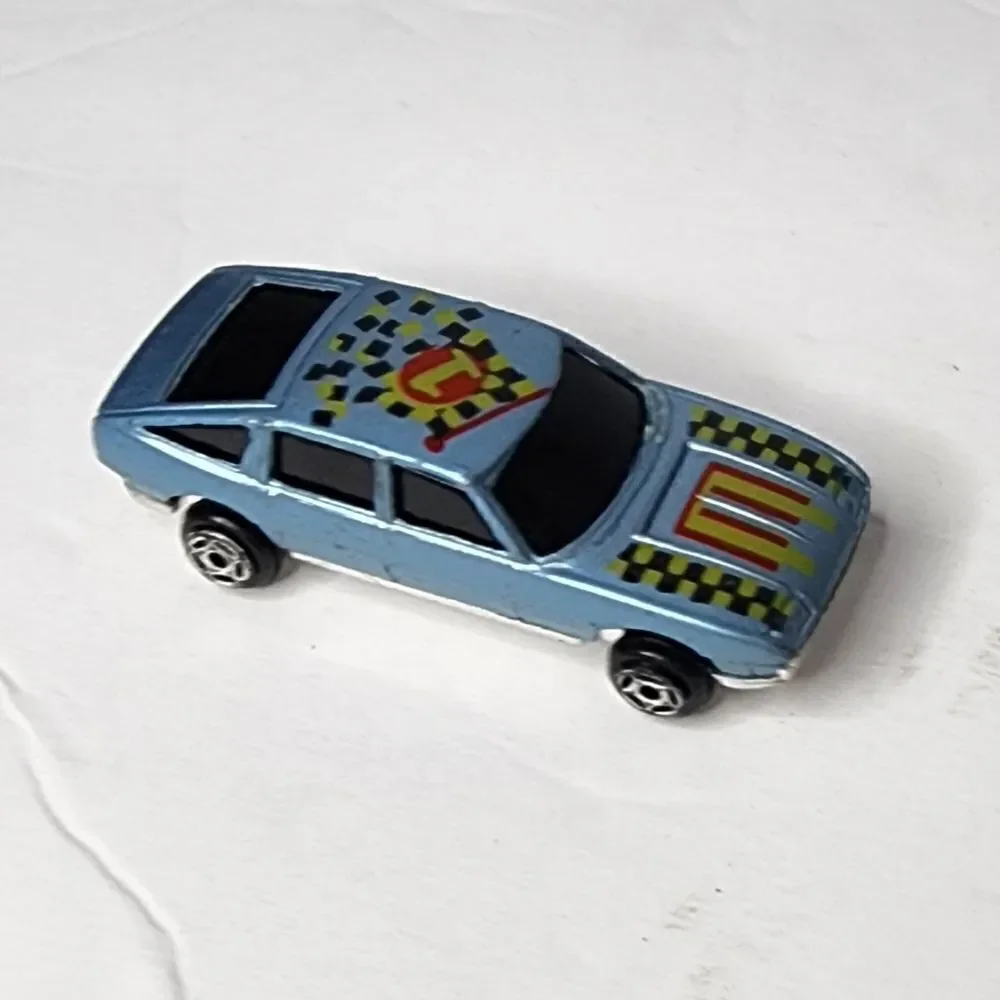 Unbranded Blue Checked Flag #1 Die Cast Fast Race Toyota Toy Car